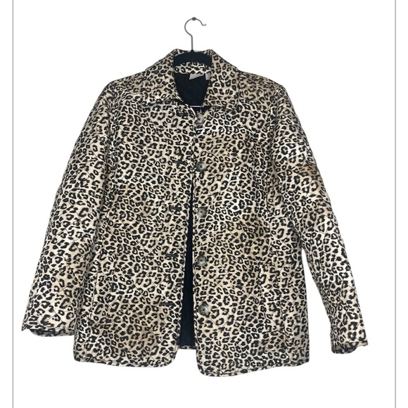 Chicos Quilted Animal-Print Jacket size 1 (8/10) - Picture 3 of 7